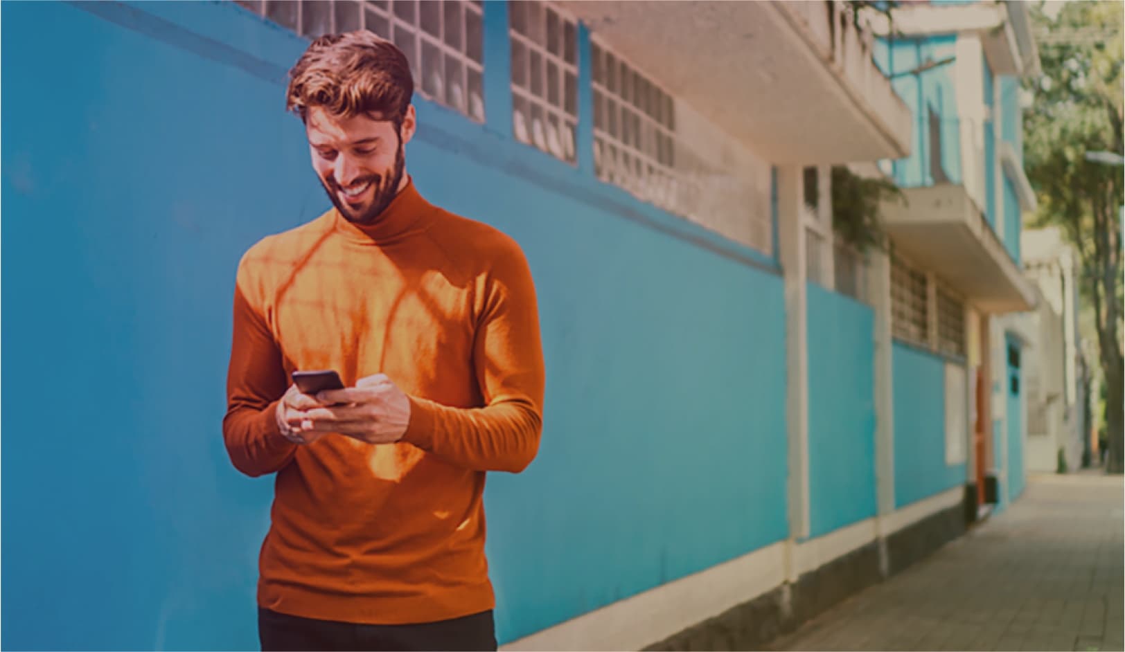 Man on its phone