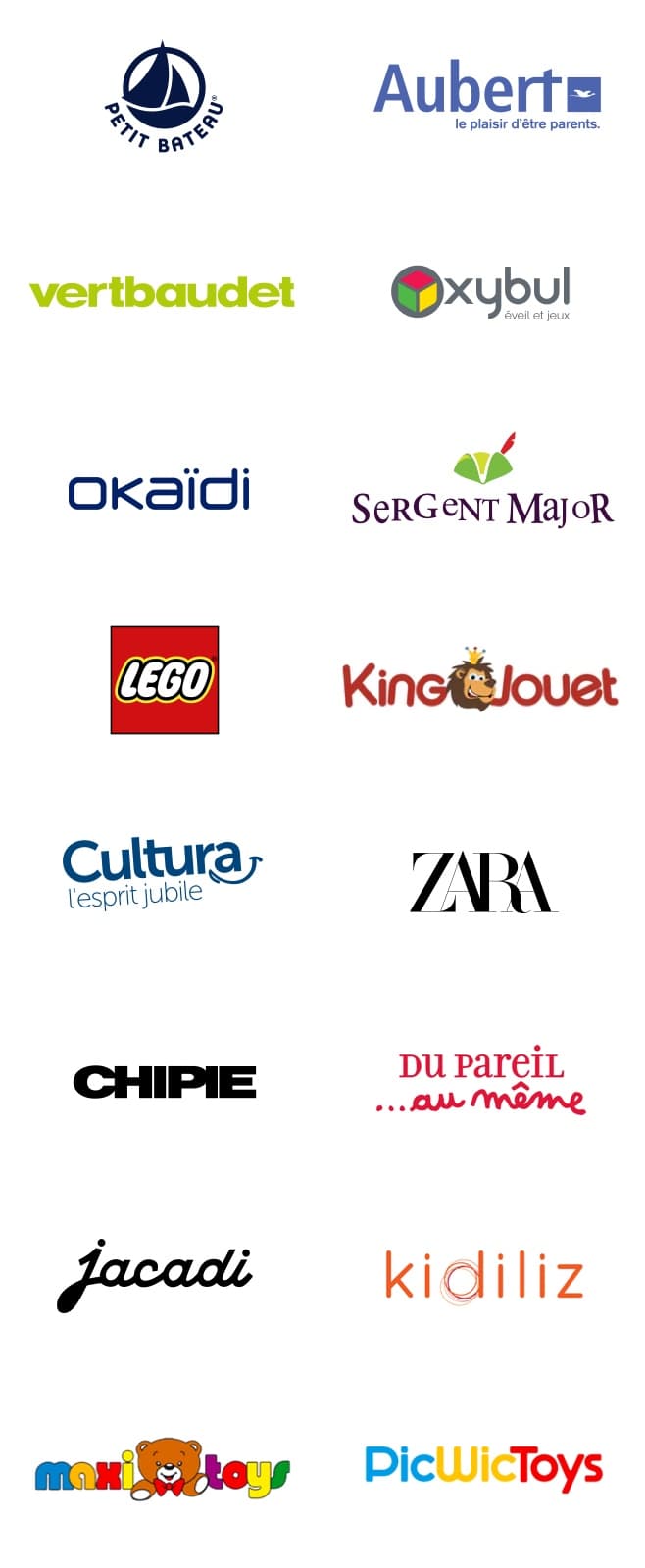 Kids stores logos